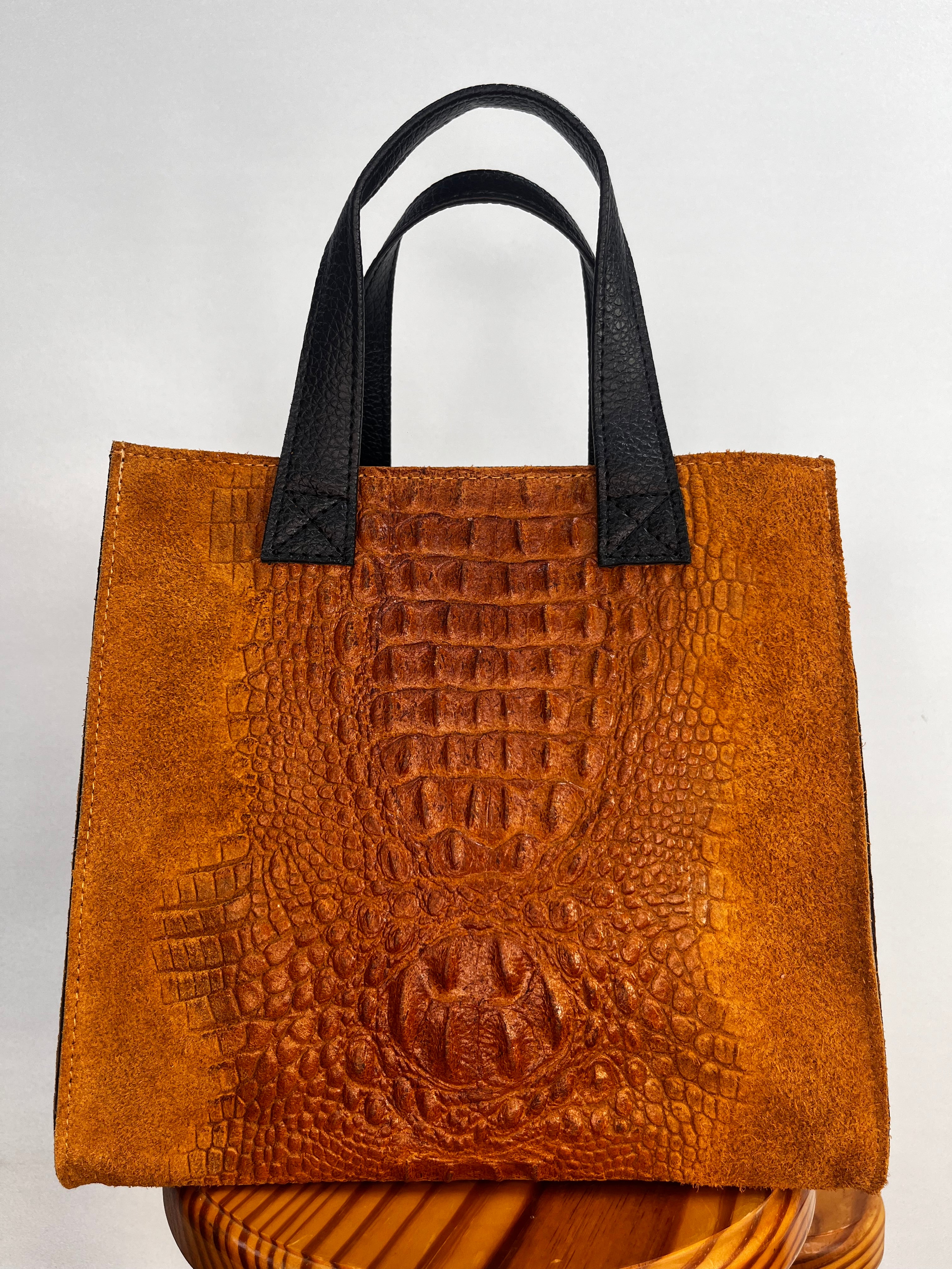 BOLSO ANTE Y COCODRILO MEDIANO