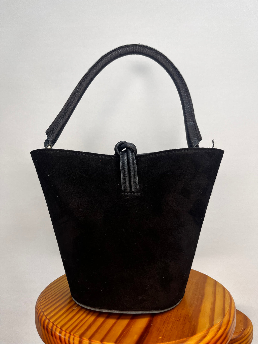 BOLSO BOMBONERA ANTE MINI NEGRO