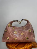 BOLSO BRILLO MINI TACHUELA ABIERTA ROSA