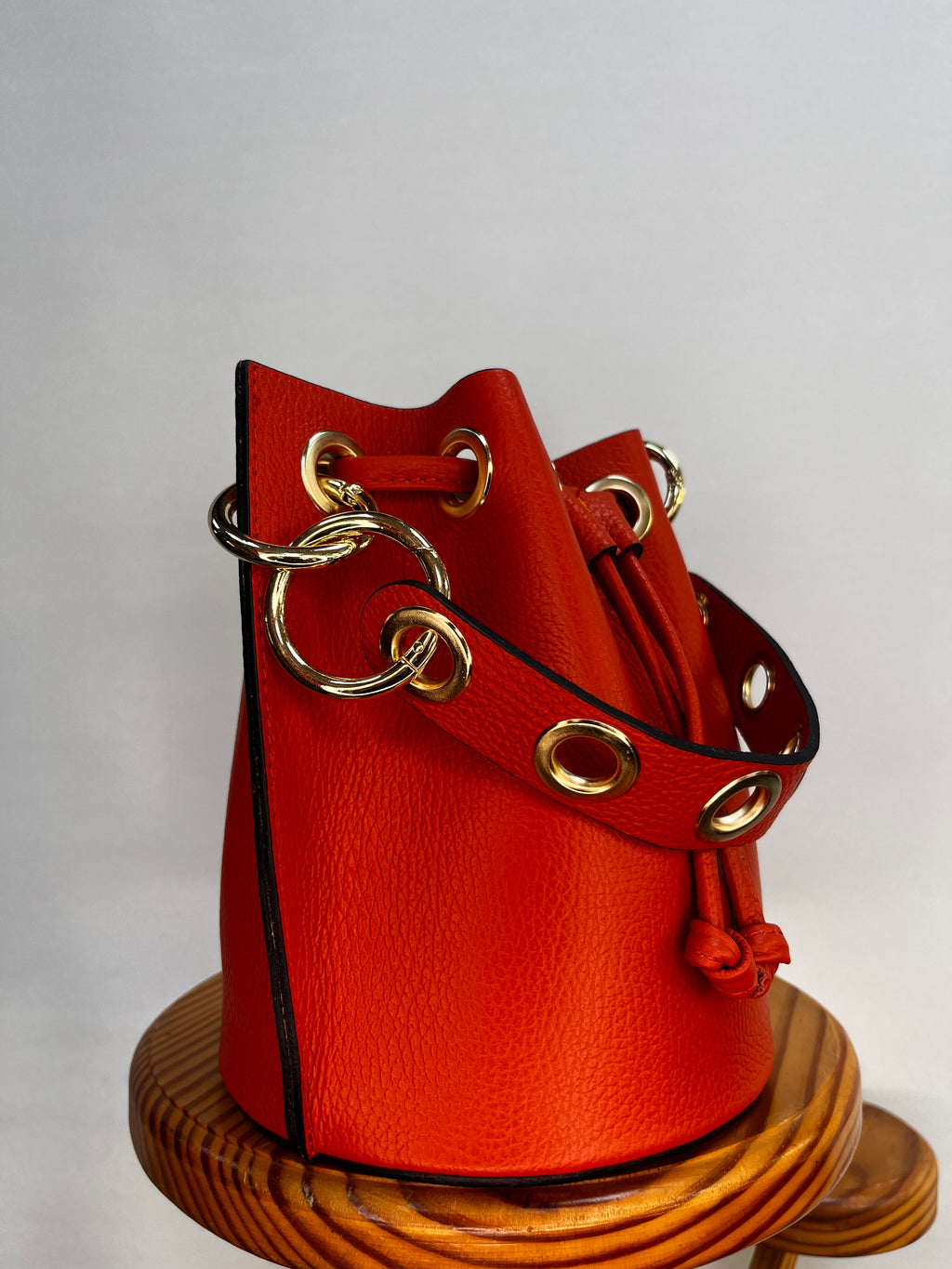 BOLSO BOMBONERA MINI NARANJA TEJA