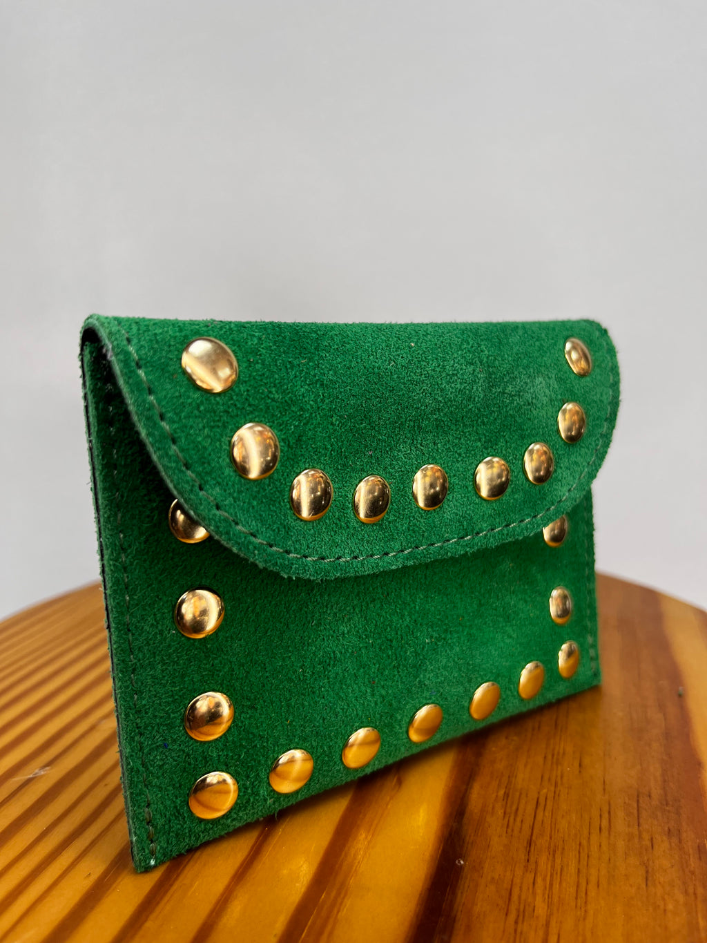 CARTERA TACHUELAS VERDE OCURO