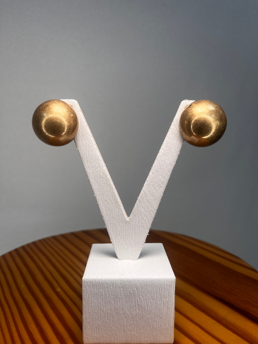 PENDIENTES BOLA ORO