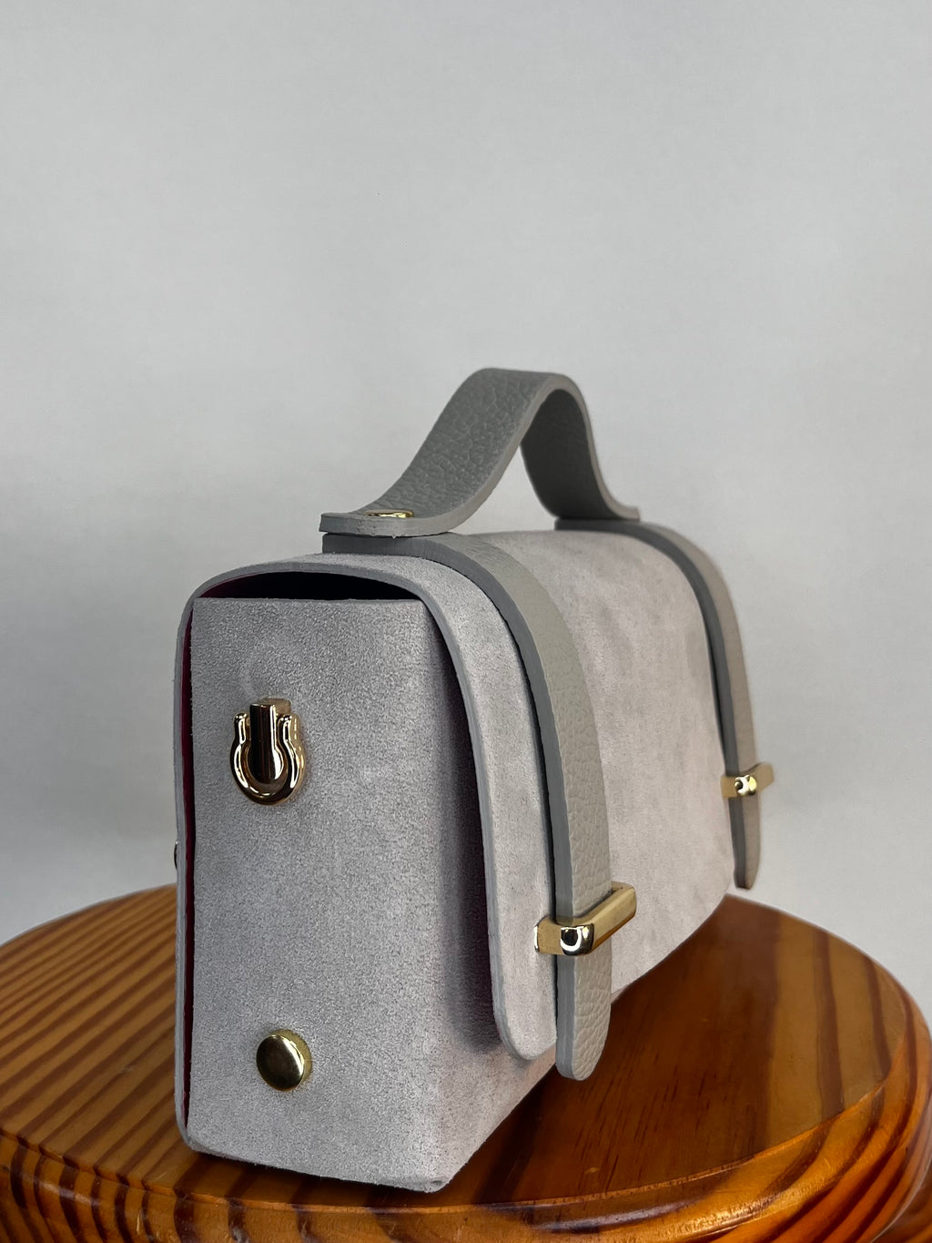 BOLSO MALETÍN MINI GRIS (CON BOLSILLO)
