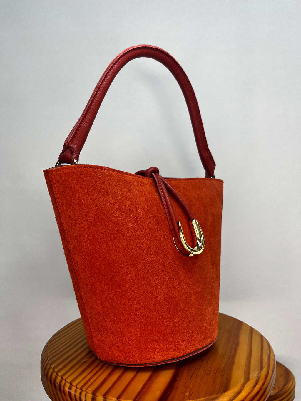BOLSO BOMBONERA ANTE MINI NARANJA