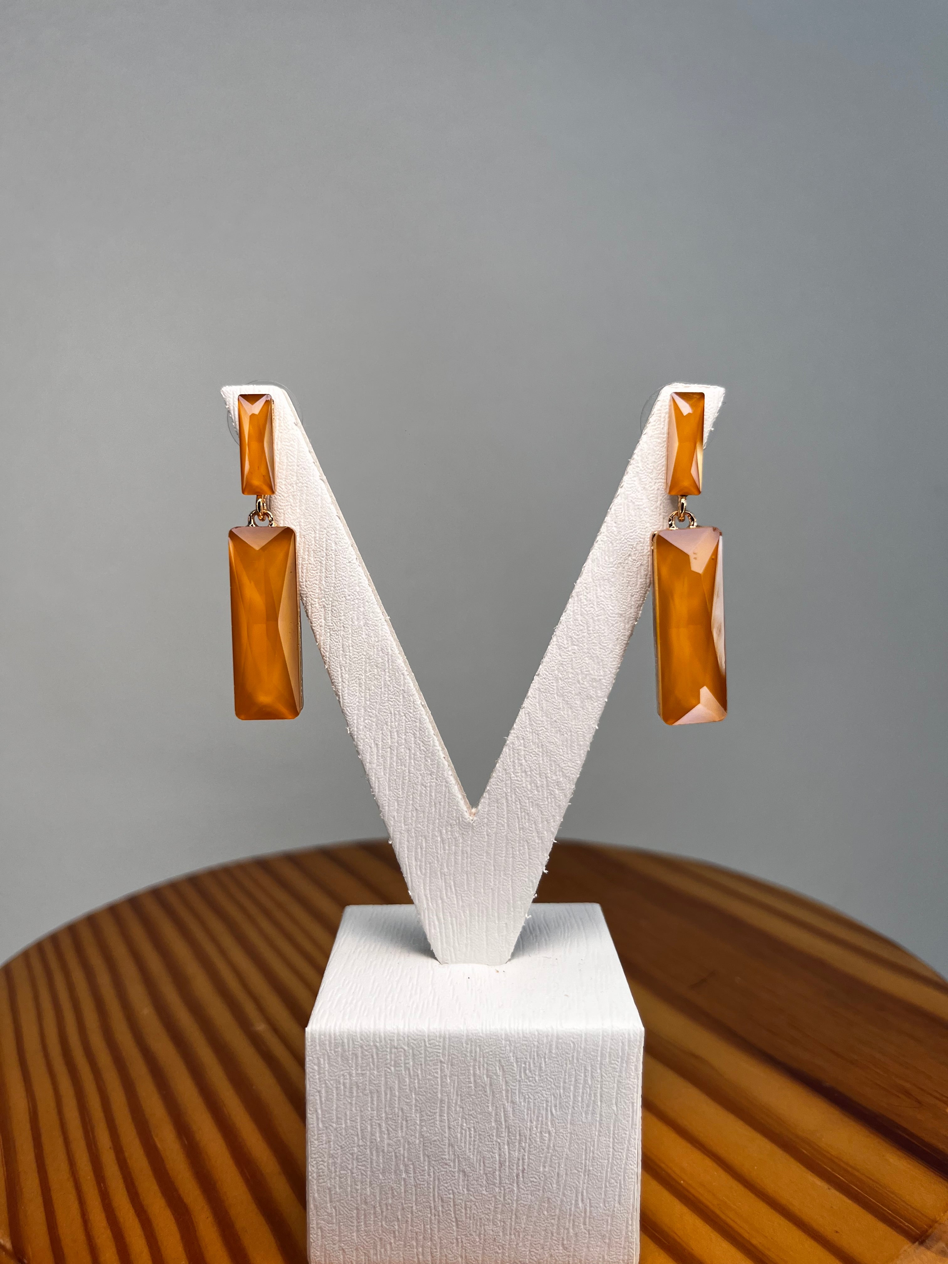 PENDIENTES CRISTAL AMBAR