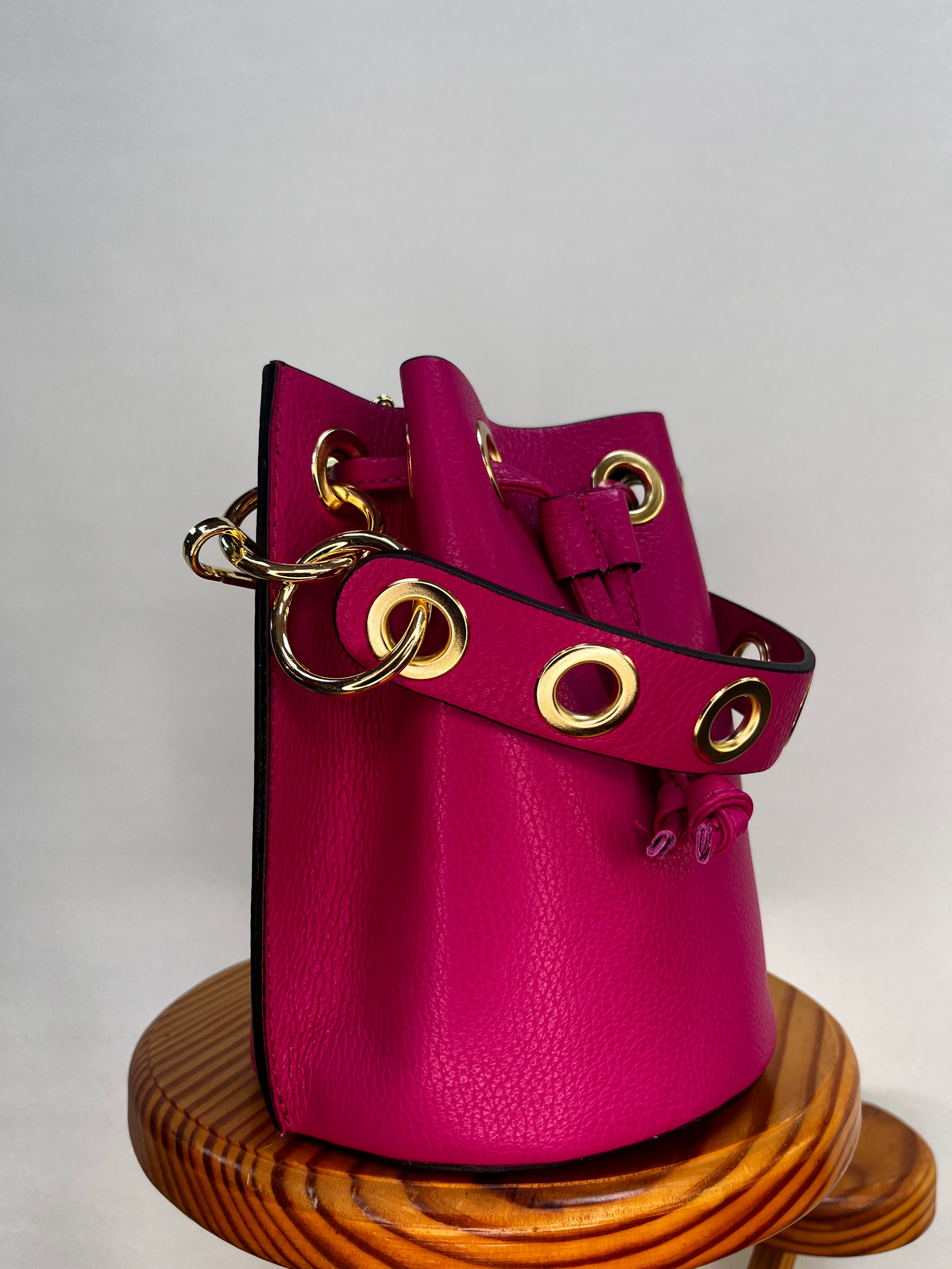 BOLSO BOMBONERA MINI FUCSIA