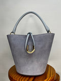 BOLSO BOMBONERA ANTE MINI AZUL