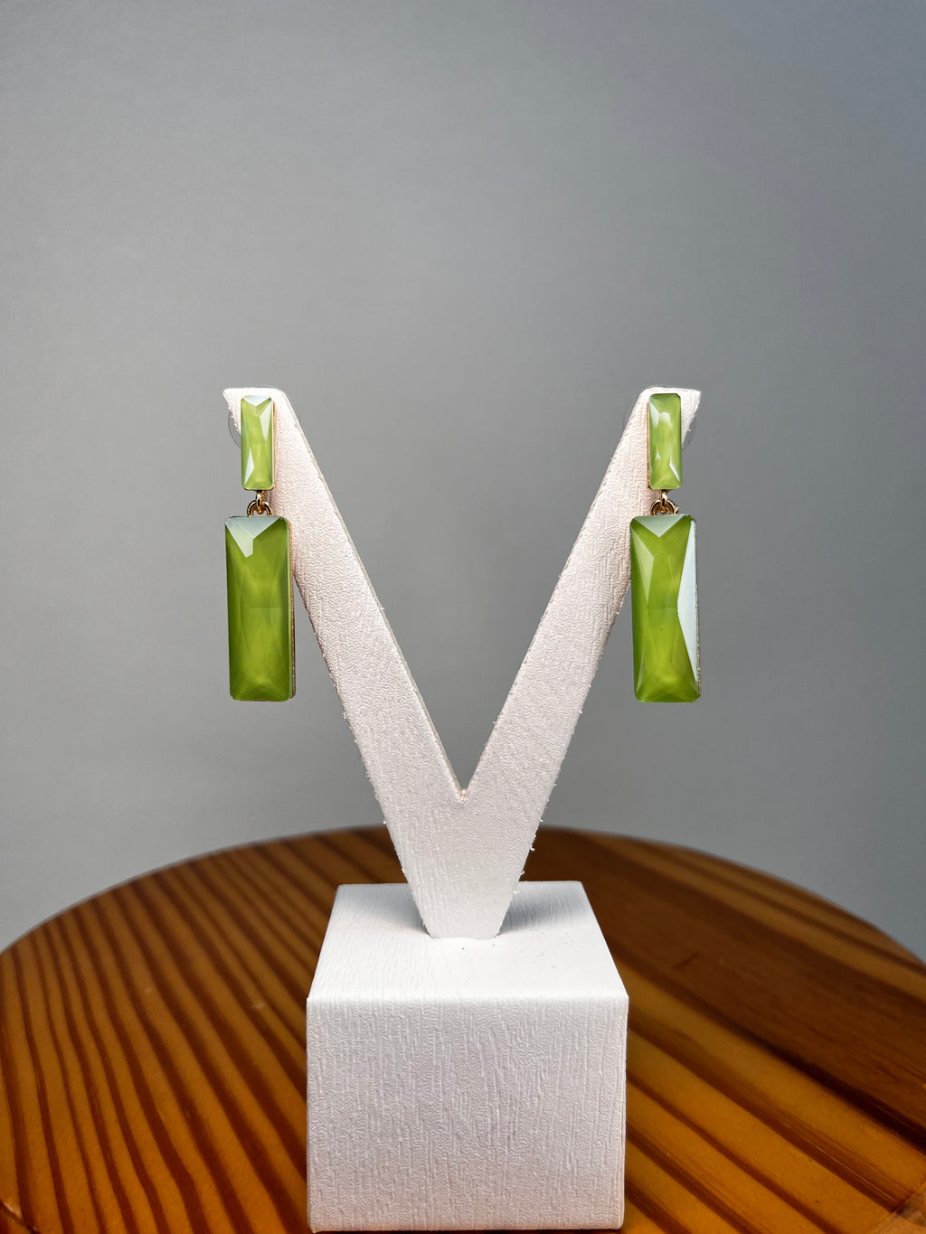 PENDIENTES CRISTAL VERDE