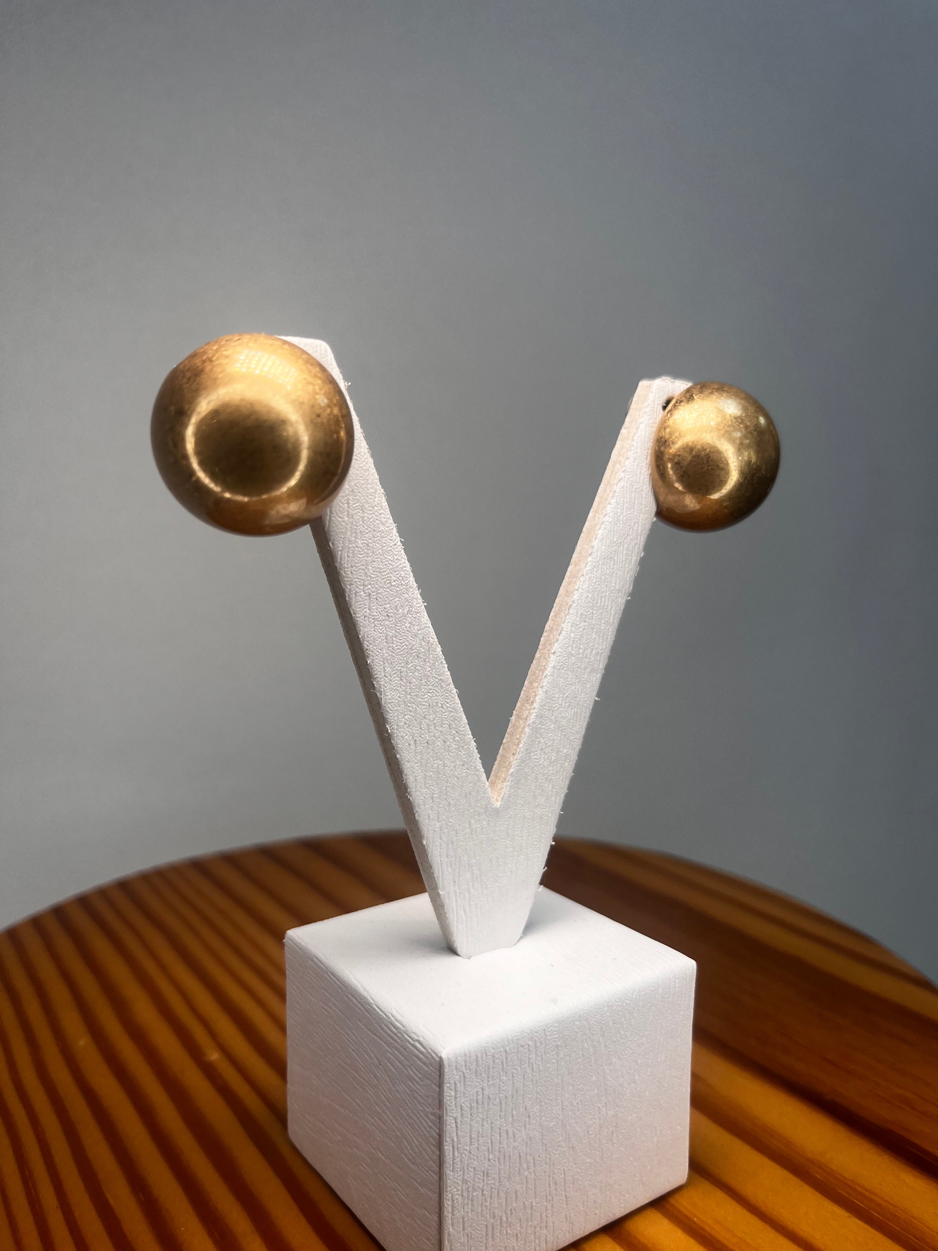 PENDIENTES BOLA ORO