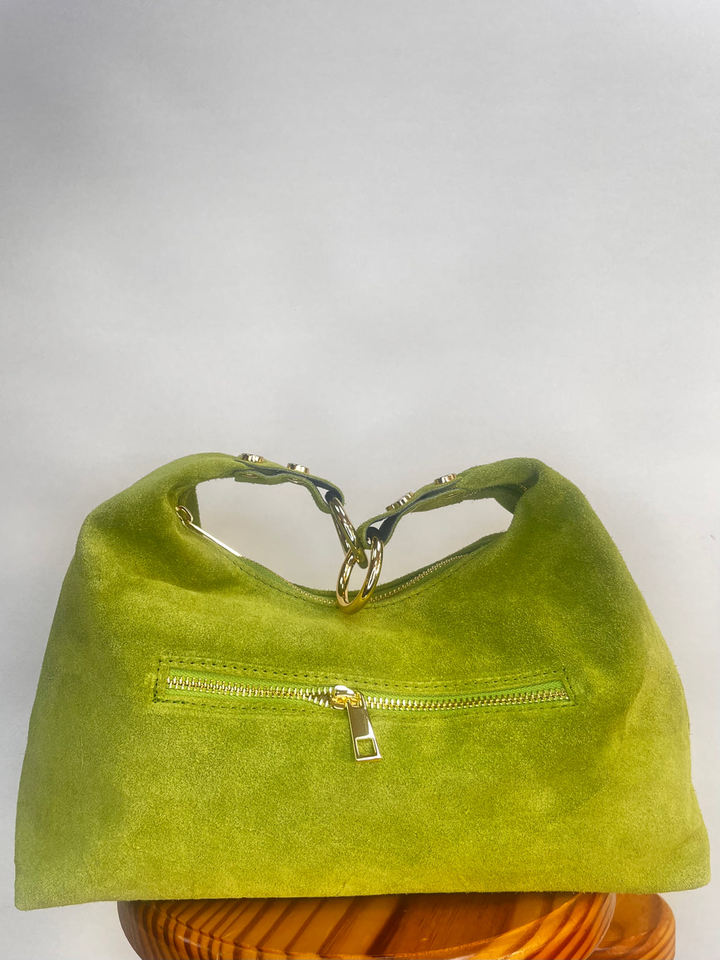 BOLSO ANTE MEDIANO TACHUELA ABIERTA VERDE