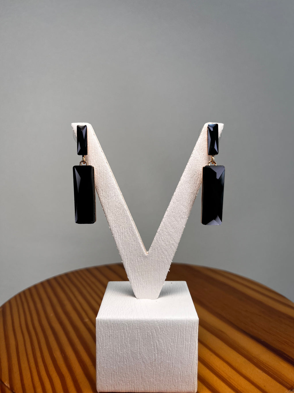 PENDIENTES CRISTAL NEGRO