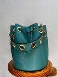 BOLSO BOMBONERA MINI AZUL VERDOSO