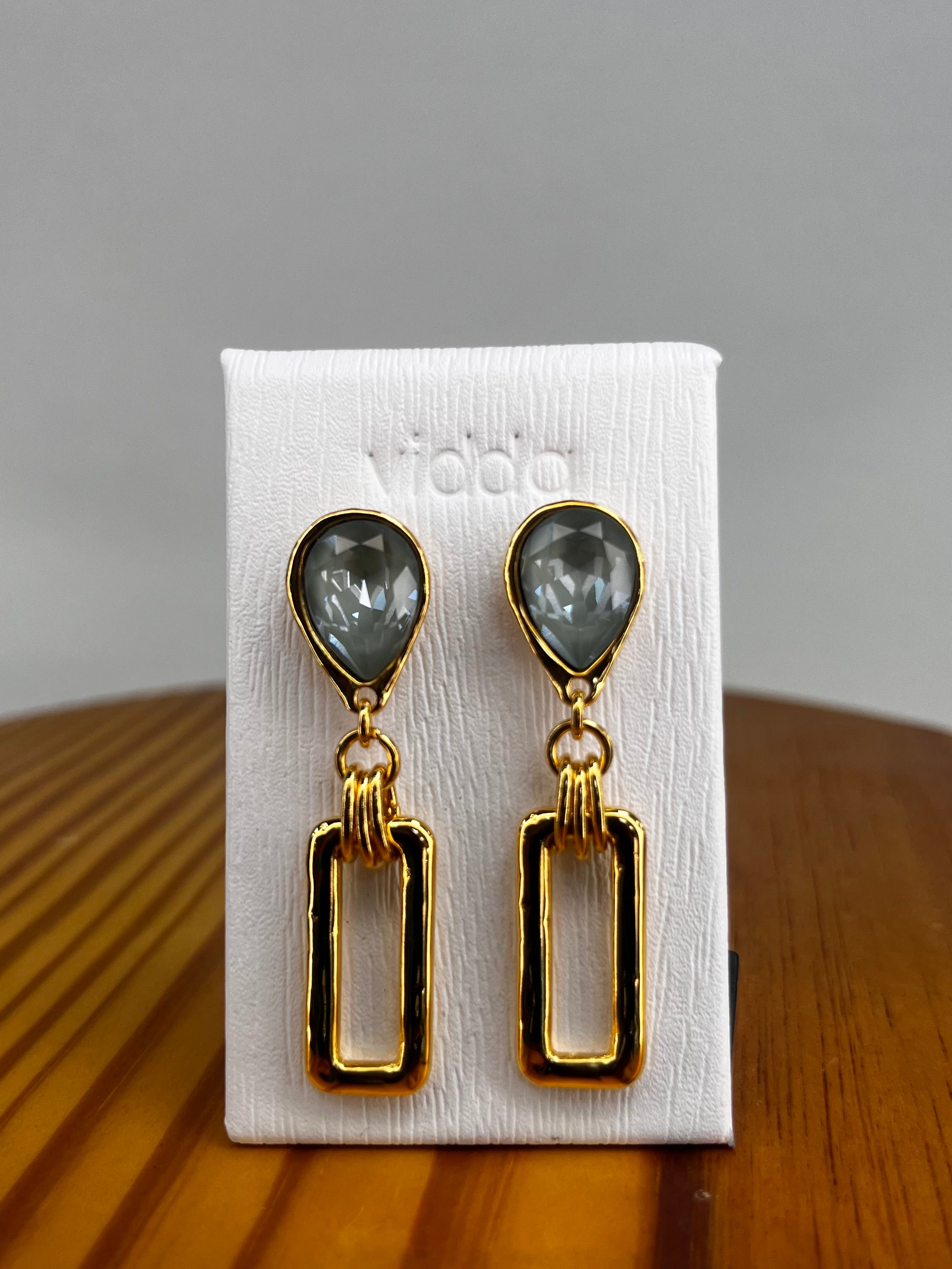 PENDIENTES ORO Y AZUL VIDDA