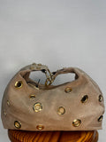 BOLSO ANTE MINI TACHUELA ABIERTA BEIGE