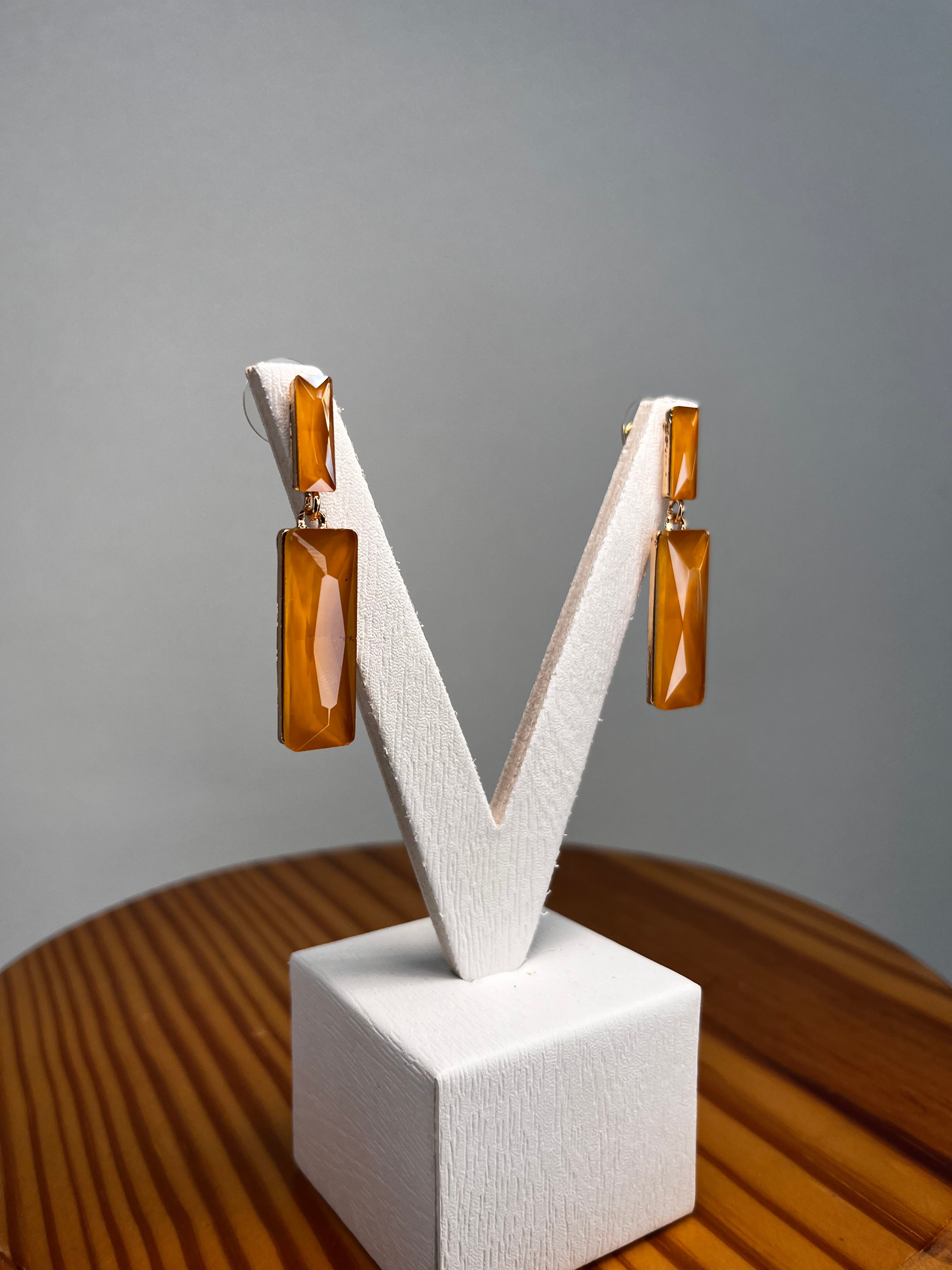 PENDIENTES CRISTAL AMBAR