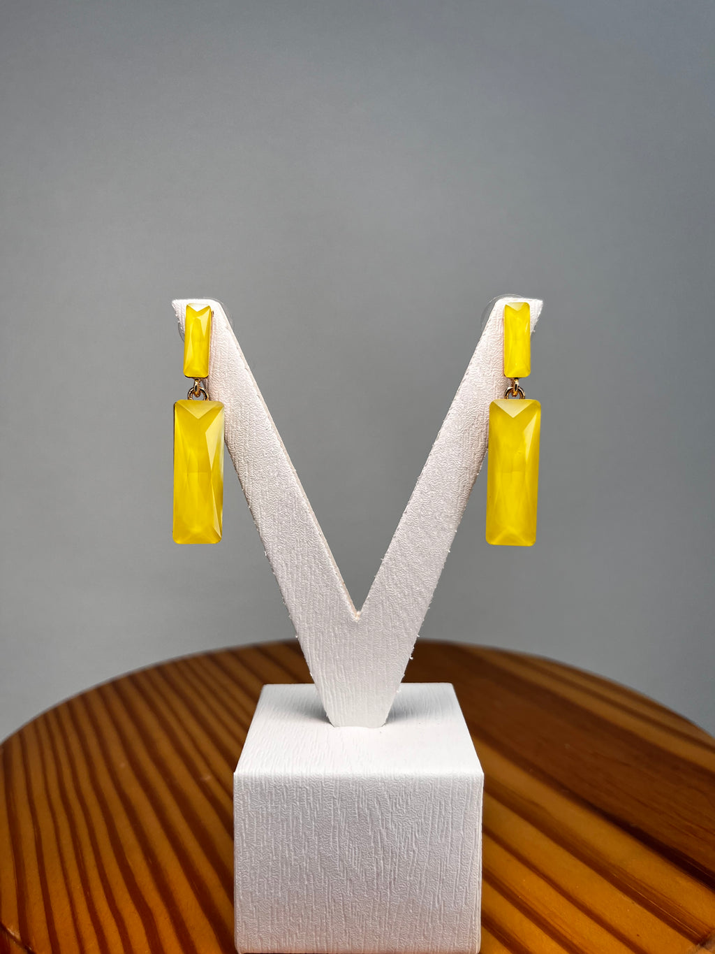 PENDIENTES CRISTAL AMARILLO