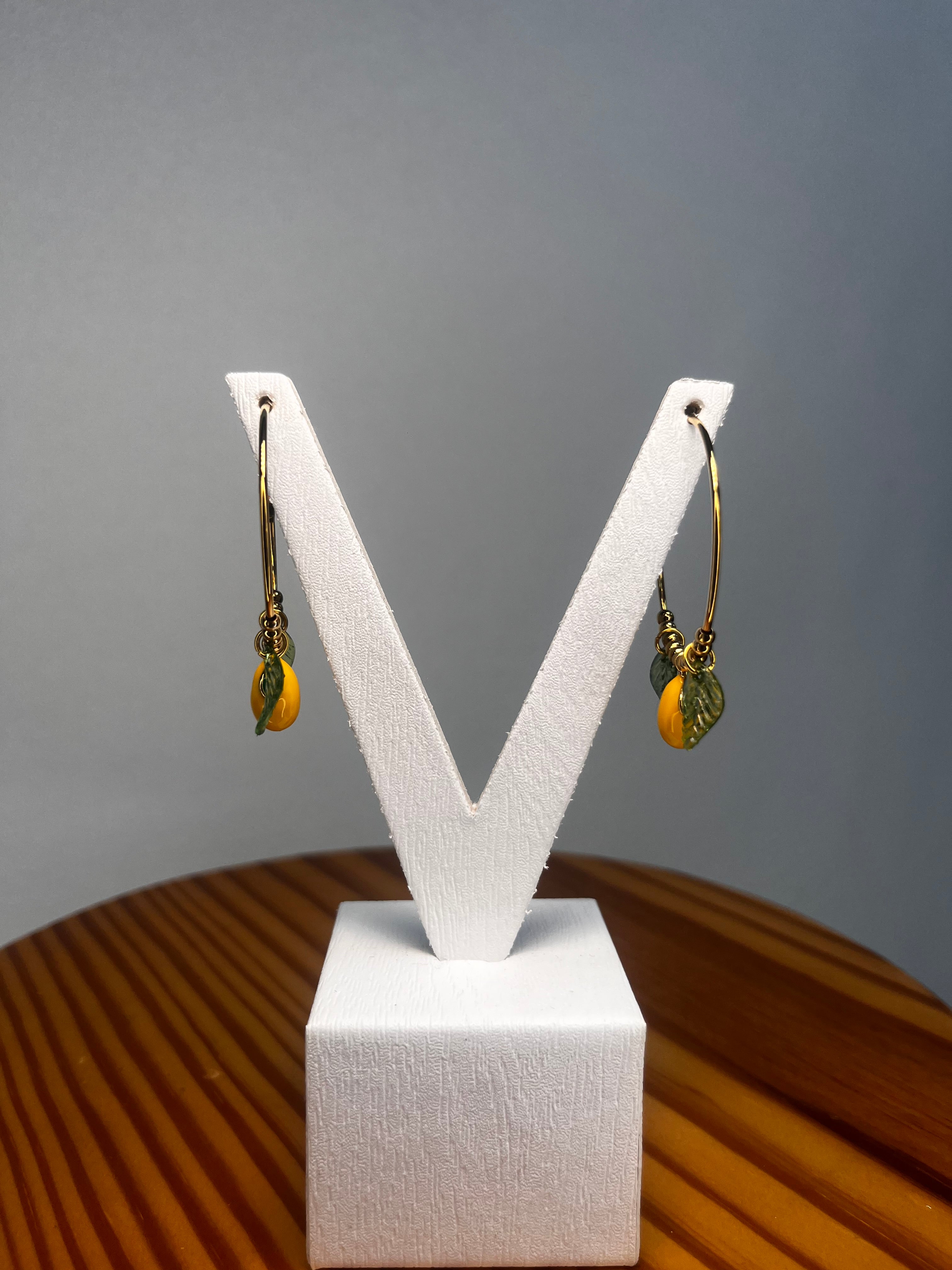PENDIENTES ARO LIMÓN