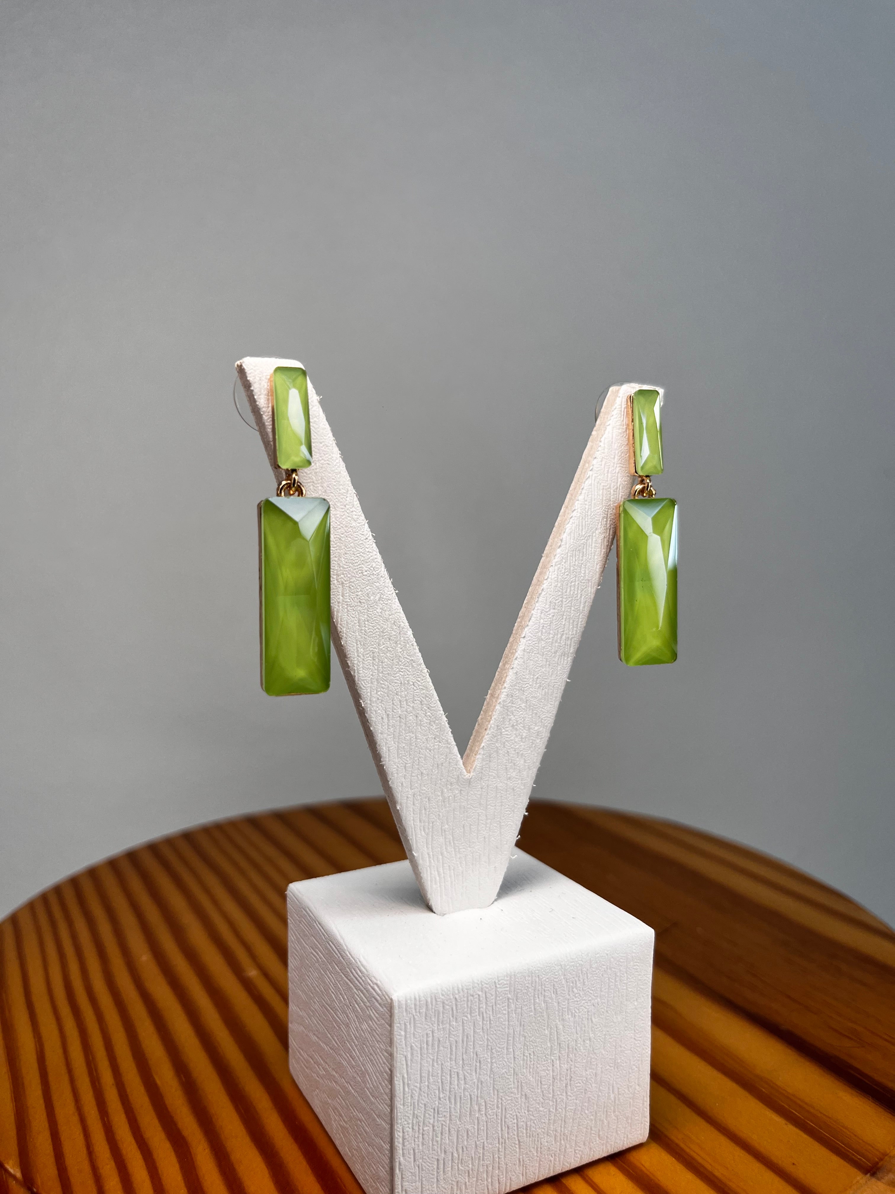 PENDIENTES CRISTAL VERDE