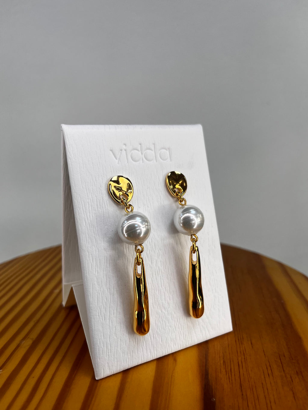 PENDIENTES ORO Y PERLA VIDDA