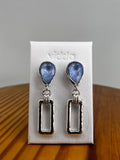 PENDIENTES PLATA Y AZUL VIDDA