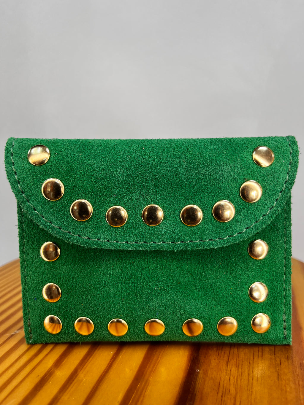CARTERA TACHUELAS VERDE OCURO