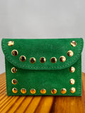 CARTERA TACHUELAS VERDE OCURO