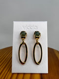 PENDIENTES ORO Y VERDE VIDDA