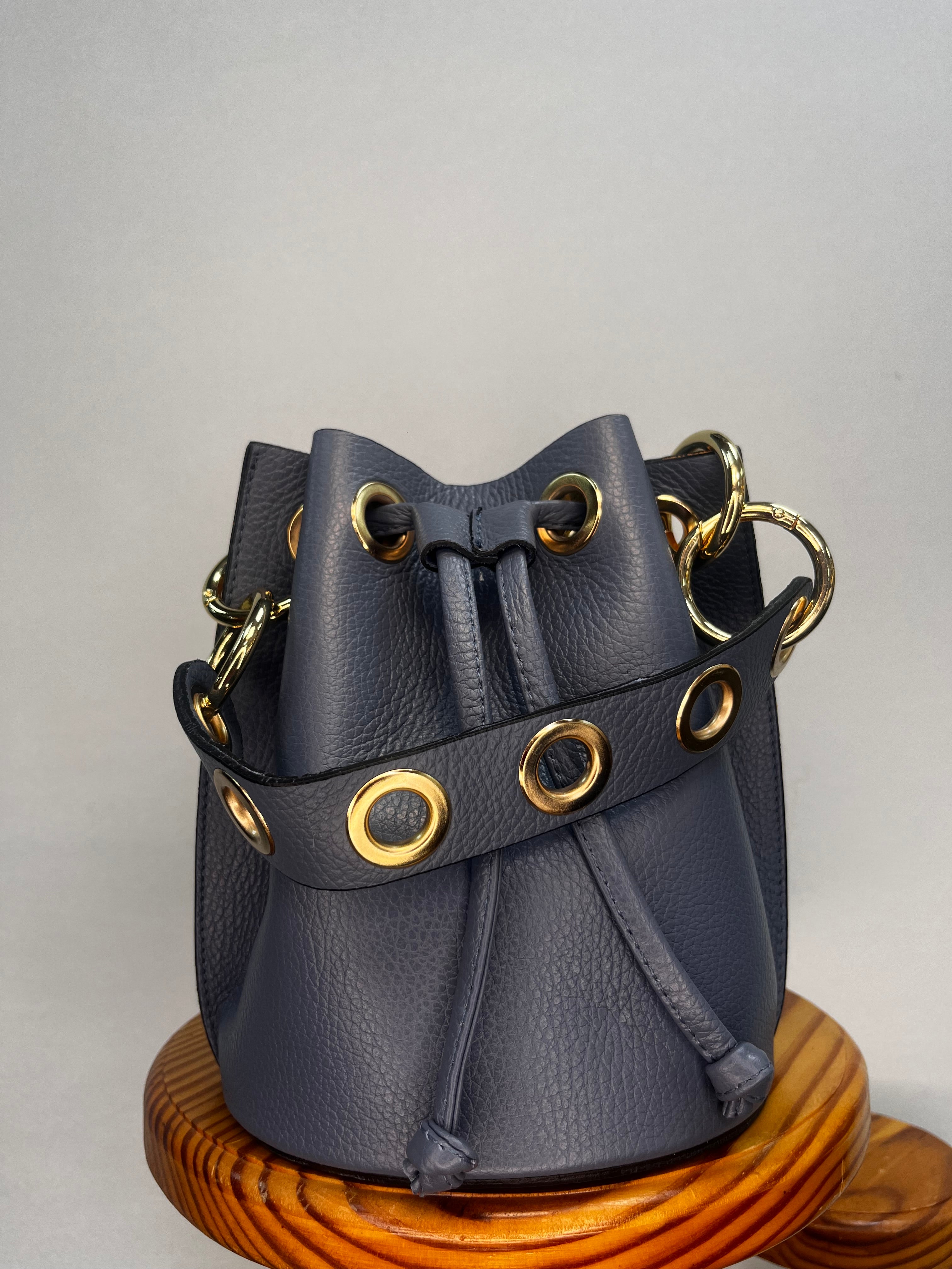 BOLSO BOMBONERA MINI AZUL OSCURO