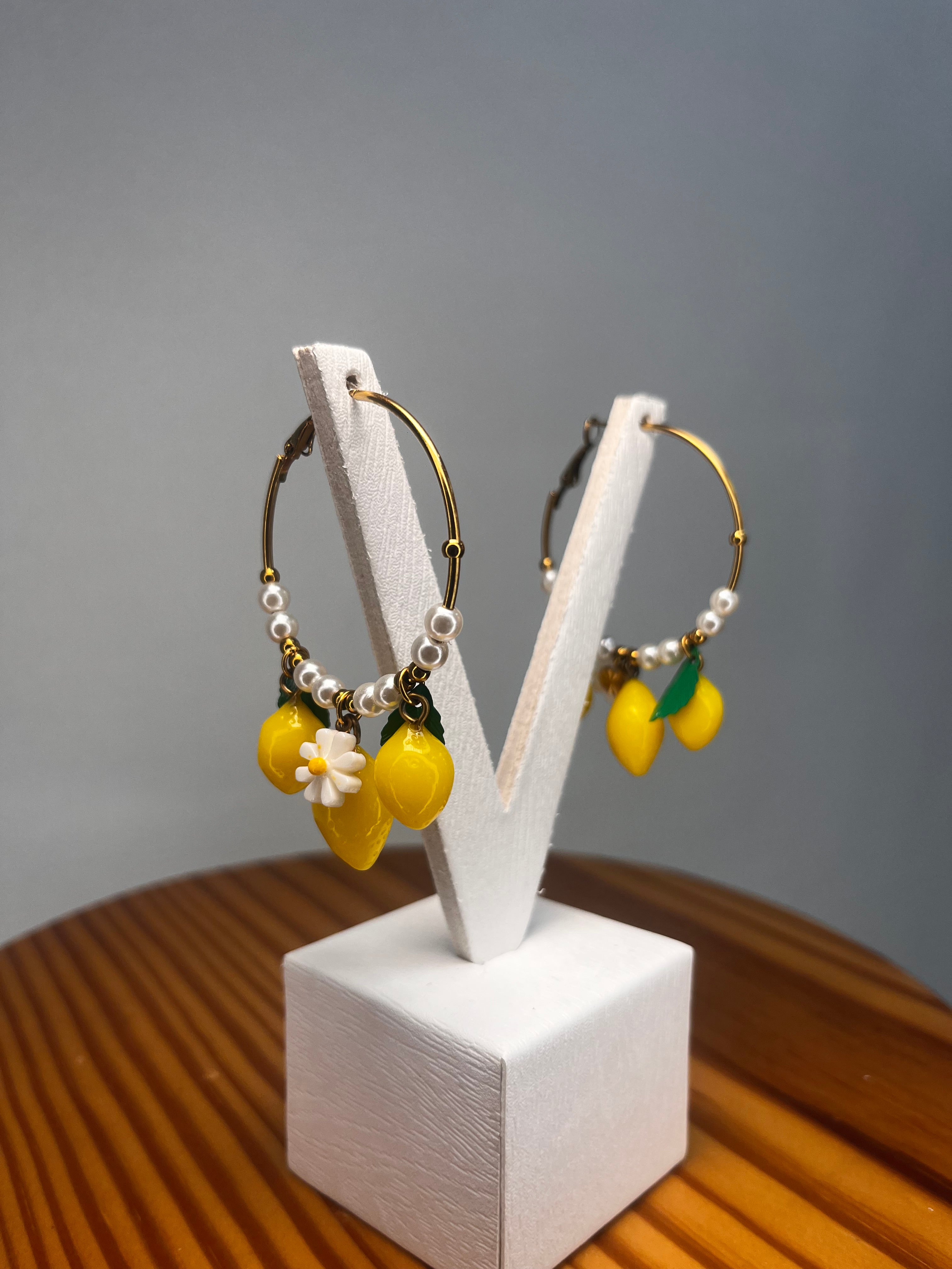 PENDIENTES ARO MULTI LIMÓN