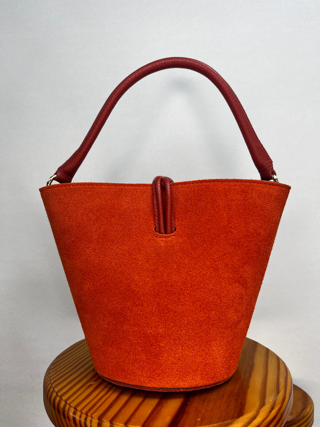 BOLSO BOMBONERA ANTE MINI NARANJA