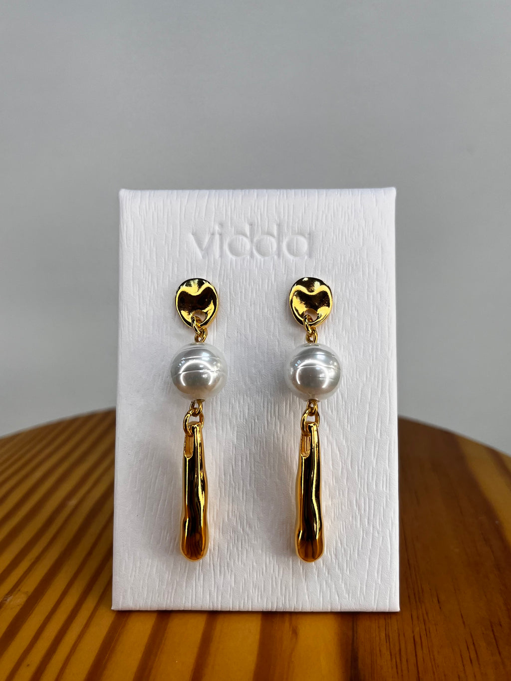 PENDIENTES ORO Y PERLA VIDDA