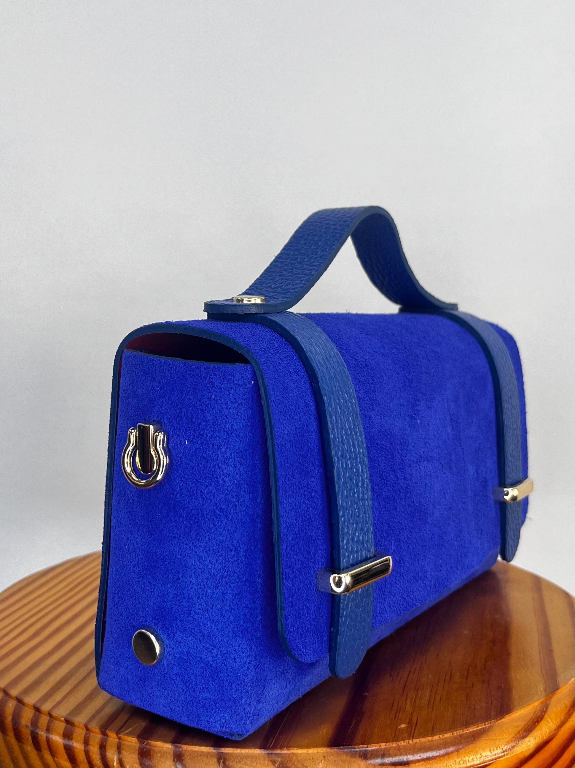 BOLSO MALETÍN MINI AZUL (CON BOLSILLO)