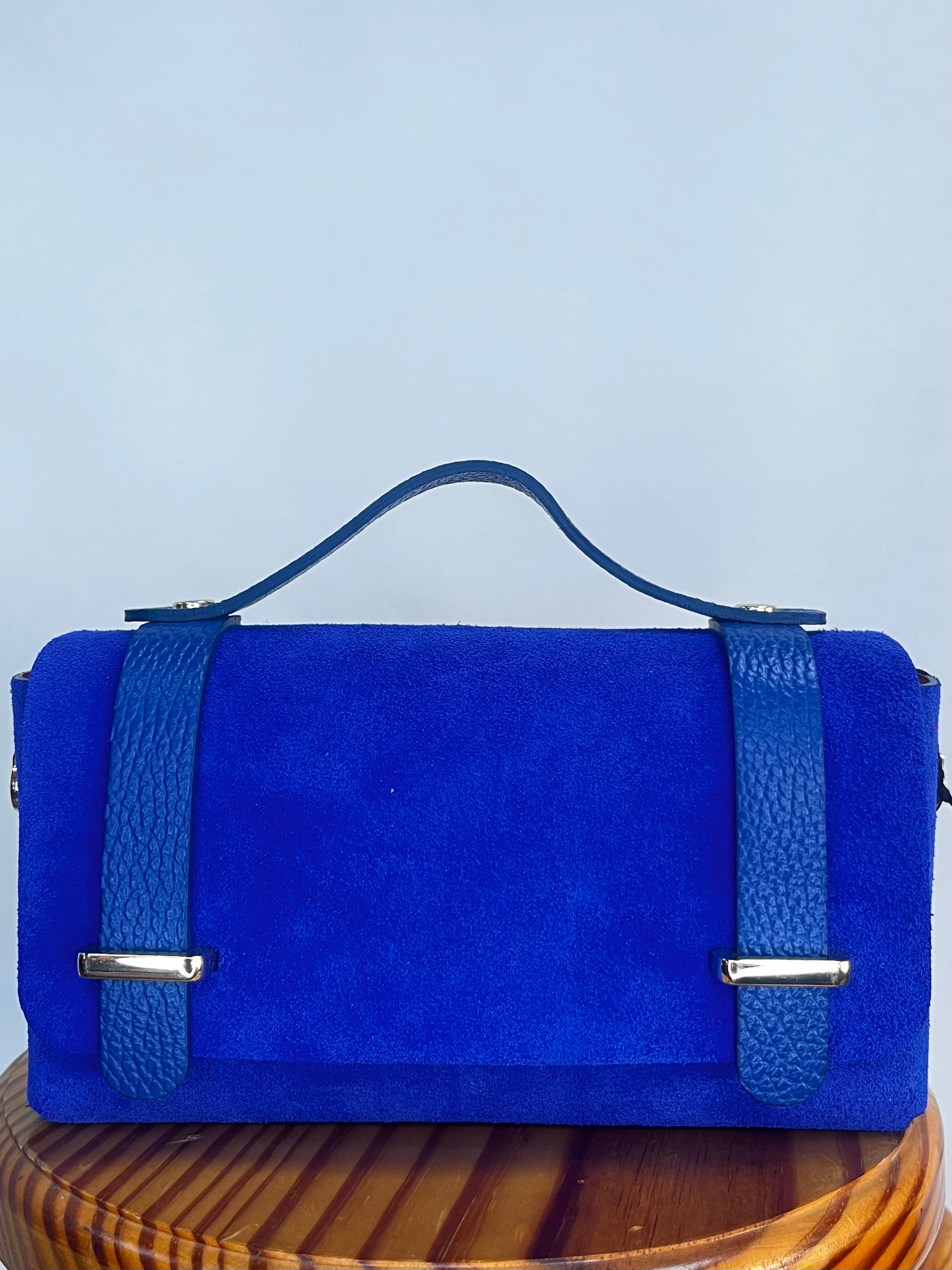 BOLSO MALETÍN MINI AZUL (CON BOLSILLO)