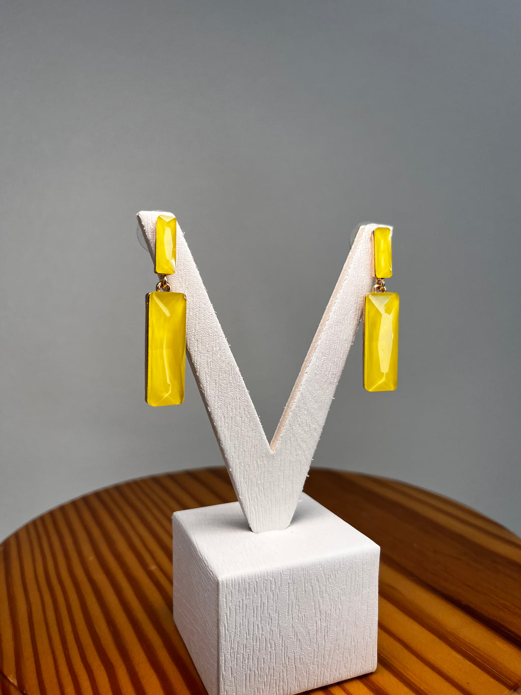 PENDIENTES CRISTAL AMARILLO