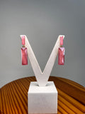 PENDIENTES CRISTAL ROSA