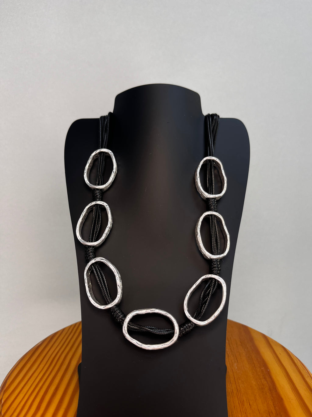 COLLAR SILVER MULTI CIRCLE
