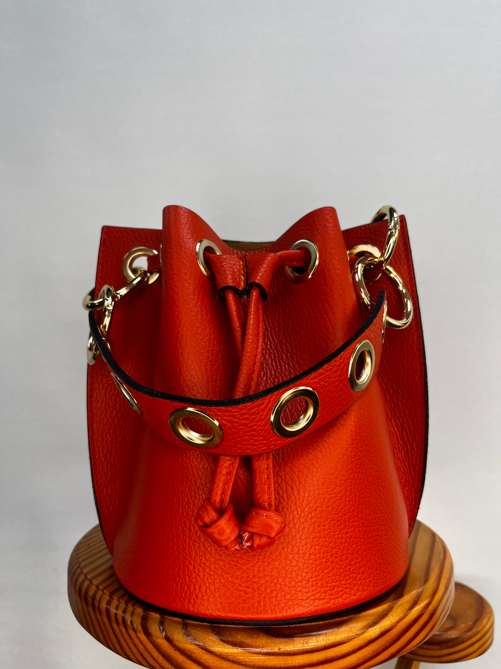 BOLSO BOMBONERA MINI NARANJA TEJA