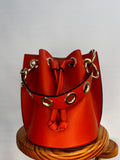 BOLSO BOMBONERA MINI NARANJA TEJA