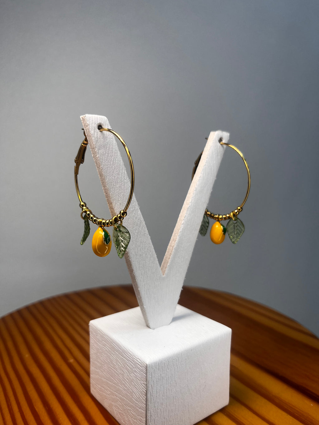 PENDIENTES ARO LIMÓN
